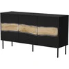 Cama Meble Cama INSERTO 3D komoda 143,5x40x80 juodas + LED