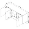 Cama Meble Cama INSERTO 3D komoda 143,5x40x80 juodas + LED