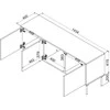 Laikiklis Cama Meble Cama INSERTO 3D TV spintelė 143,5x40x61,5 kašmyras + LED