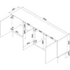 Cama Meble Cama INSERTO 3D1W komoda 190x40x80 juodas + LED