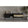 Laikiklis Cama Meble Cama INSERTO 3D1W TV cabinet 190x40x61.5 juodas + LED