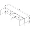 Laikiklis Cama Meble Cama INSERTO 3D1W TV spintelė 190x40x61.5 kašmyras + LED