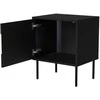 Cama Meble Cama INSERTO bedside cabinet, 2 pcs, 50x40x61.5 cm, juodas + LED