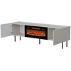 Cama Meble Cama LUCCA TV cabinet 180x40x59 cashmere + juodas fireplace