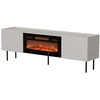 Cama Meble Cama LUCCA TV cabinet 180x40x59 cashmere + juodas fireplace