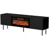 Cama Meble Cama LUCCA TV cabinet 180x40x59 juodas + juodas fireplace