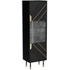 Cama Meble Cama MOUNTAIN display cabinet 54x40x180 juodas + auksinis