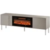 Cama Meble Cama RTV spinta EF + židinys juodas TRESSE 180x40x54.5 kašmyro matinis