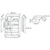 Cama Meble Cama S6 SOHO display cabinet 80x41x192 cashmere + juodas