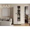 Cama Meble Cama S6 SOHO display cabinet 80x41x192 cashmere + juodas
