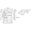 Cama Meble Cama S6 SOHO display cabinet 80x41x192 cashmere + juodas