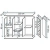 Cama Meble Cama SOHO komoda 120x41x80 kašmyro + juoda