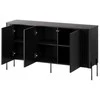 Cama Meble Cama VERA chest of drawers 150x40x80 juodas matt