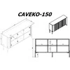Cama Meble Cama VERA chest of drawers 150x40x80 juodas matt