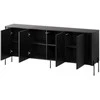 Cama Meble Cama VERA komoda 190x40x80 juodas matinis