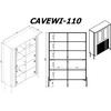 Cama Meble Cama VERA display cabinet 110x40x160 matt baltas
