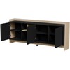 Cama Meble Cama PORTO 3D komoda 190x38x77 ąžuolas/juodas