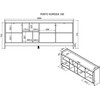 Cama Meble Cama PORTO 3D komoda 190x38x77 ąžuolas/juodas