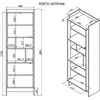 Cama Meble Cama PORTO 59x38x180 display cabinet oak/juodas