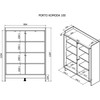 Cama Meble PORTO Meble lova su komoda 100x38x130 ąžuolas/juodas