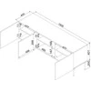 Laikiklis Cama Meble Cama RTV 3D cabinet PALAZZO BIS 151x40x60 baltas matt