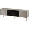 Cama Meble Cama RTV spinta EF + židinys juodas TRESSE 180x40x54.5 kašmyro matinis