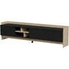 Laikiklis Cama Meble Cama RTV PORTO 3D cabinet 190x38x50 oak/juodas
