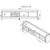 Laikiklis Cama Meble Cama RTV PORTO 3D cabinet 190x38x50 oak/juodas