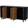 Cama Meble Komoda - Cama Volare 151 x 39 x 75 cm Juoda/Riešutmedis