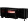 Cama Meble Komoda - Cama Volare 200 X 39 X 75 Cm Juoda/San Sebastianas + Židinys
