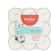 Žvakė, aromatinė Bolsius Fresh Cotton, 4 h, 18 vnt., Balta