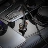 Automobilinis įkroviklis Hoco 2 x USB C QC PD 45W + laidas USB C į Lightning NZ16B metalinis pilkas