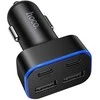 Car charger Hoco 2xUSB A + 2xUSB C PD QC3.0 42W Z63 juodas