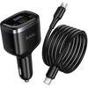 Automobilinis įkroviklis Hoco USB A + 2xUSB C PD QC3.0 93W su USB C į C kabeliu Z70 juodas