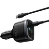 Automobilinis įkroviklis Hoco USB A + 2xUSB C PD QC3.0 93W su USB C į C kabeliu Z70 juodas