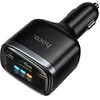 Car charger Hoco USB A + 2xUSB C PD QC3.0 93W Z70 juodas