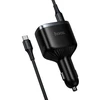 Automobilinis įkroviklis Hoco USB A + 2xUSB C PD QC3.0 93W su USB C į C kabeliu Z70 juodas
