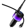 Car charger Hoco USB A + 2xUSB C PD QC3.0 37W + cable USB C to C Z69A juodas