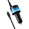 Car charger Hoco USB A + 2xUSB C PD QC3.0 37W + cable USB C to C Z69A juodas
