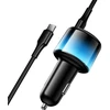 Car charger Hoco USB A + 2xUSB C PD QC3.0 37W + cable USB C to C Z69A juodas