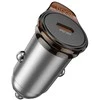 Automobilinis įkroviklis Hoco USB C QC PD 30W NZ16 metalinis pilkas