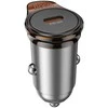 Automobilinis įkroviklis Hoco USB C QC PD 30W NZ16 metalinis pilkas