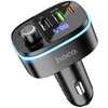 Automobilinis „Bluetooth“ siųstuvas Hoco 2 x USB A + USB C QC3.0 PD 20W E62 juodas