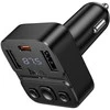 Automobilinis „Bluetooth“ siųstuvas Hoco USB A + USB C QC PD 35W E87 juodas