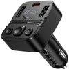 Automobilinis „Bluetooth“ siųstuvas Hoco USB A + USB C QC PD 35W E87 juodas
