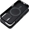 „Oem iPhone 14 PRO Carbon Elite Mag Cover“ dėklas, suderinamas su „MagSafe“ (juodas)