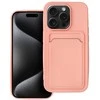 „Oem“ dėklas, skirtas „iPhone 15 PRO“ kortelių dėklui, rožinis