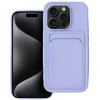 OEM dėklas iPhone 15 PRO kortelių dėklas violetinė