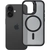 „iPhone 16“ dėklas „Forcell F-Protect Shadow Stand Premium“, suderinamas su „MagSafe“ juodas