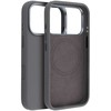Case for iPhone 16e (SE4 2025) / 17e Forcell F-Protect Frame Premium compatible with Magsafe pilka